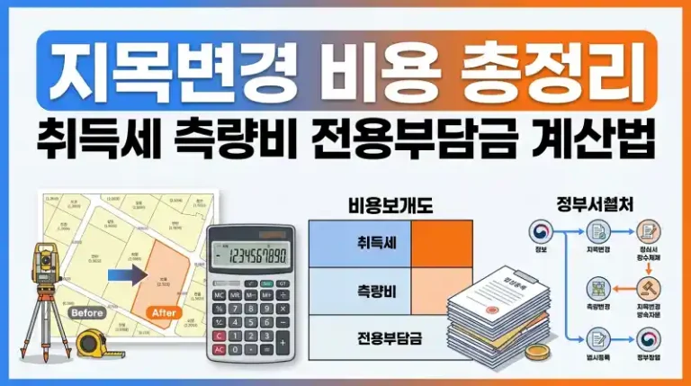 지목변경 비용 총정리: 취득세·측량비·전용부담금 계산법