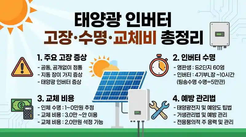 태양광 인버터 고장·수명·교체비 총정리
