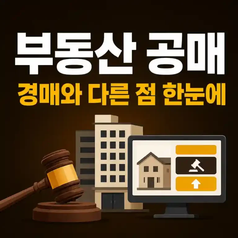 부동산 공매와 경매 차이 2026
